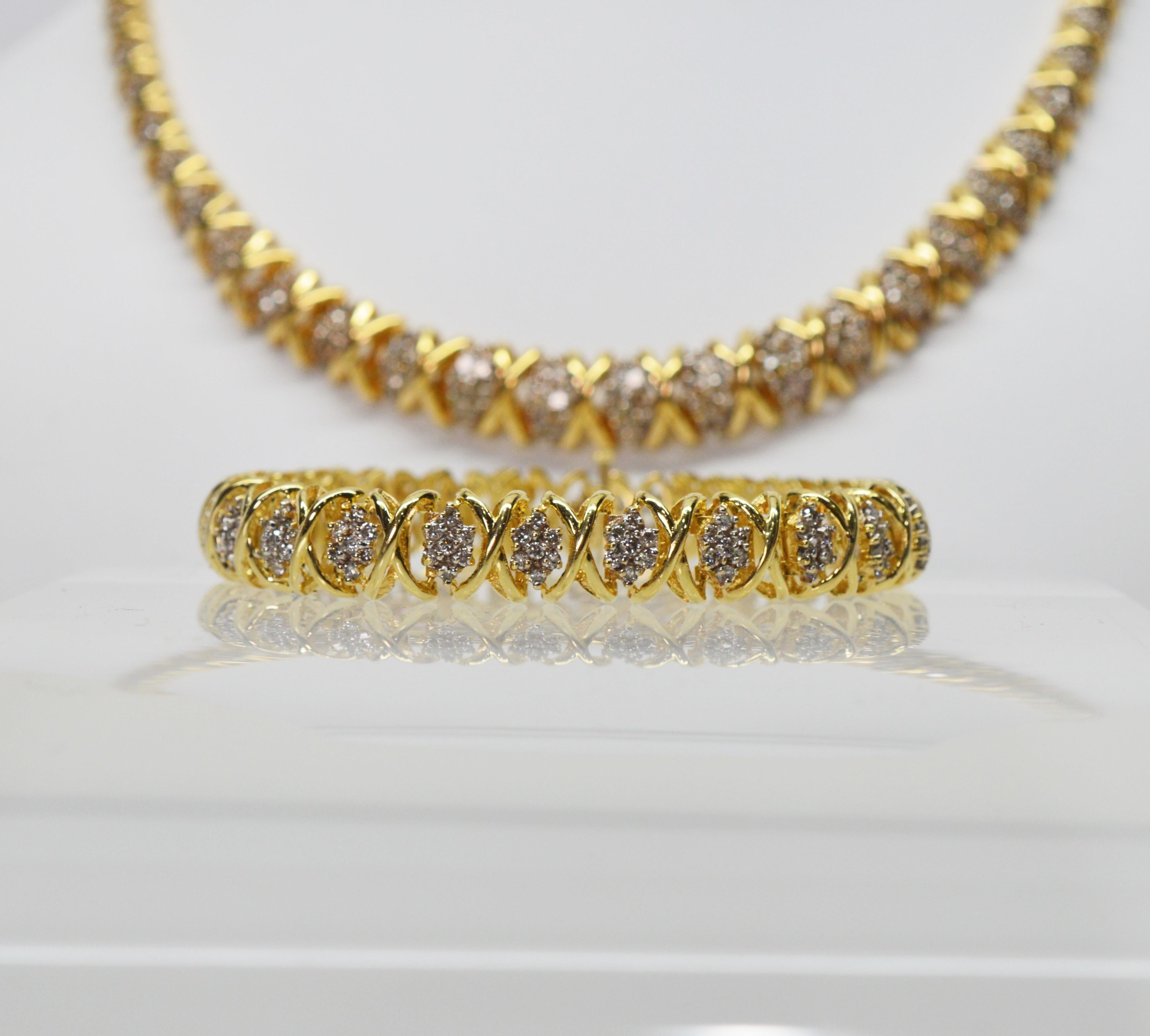 14 karat gold necklace set