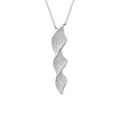 Sunita Nahata Diamond 0.42ct. Cocktail Pendant in 14Karat White Gold.