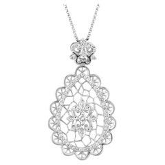 Diamond Cocktail Pendant in 18 Karat Black Gold