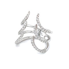 Diamant-Cocktailring aus 18 Karat Weißgold mit Diamant