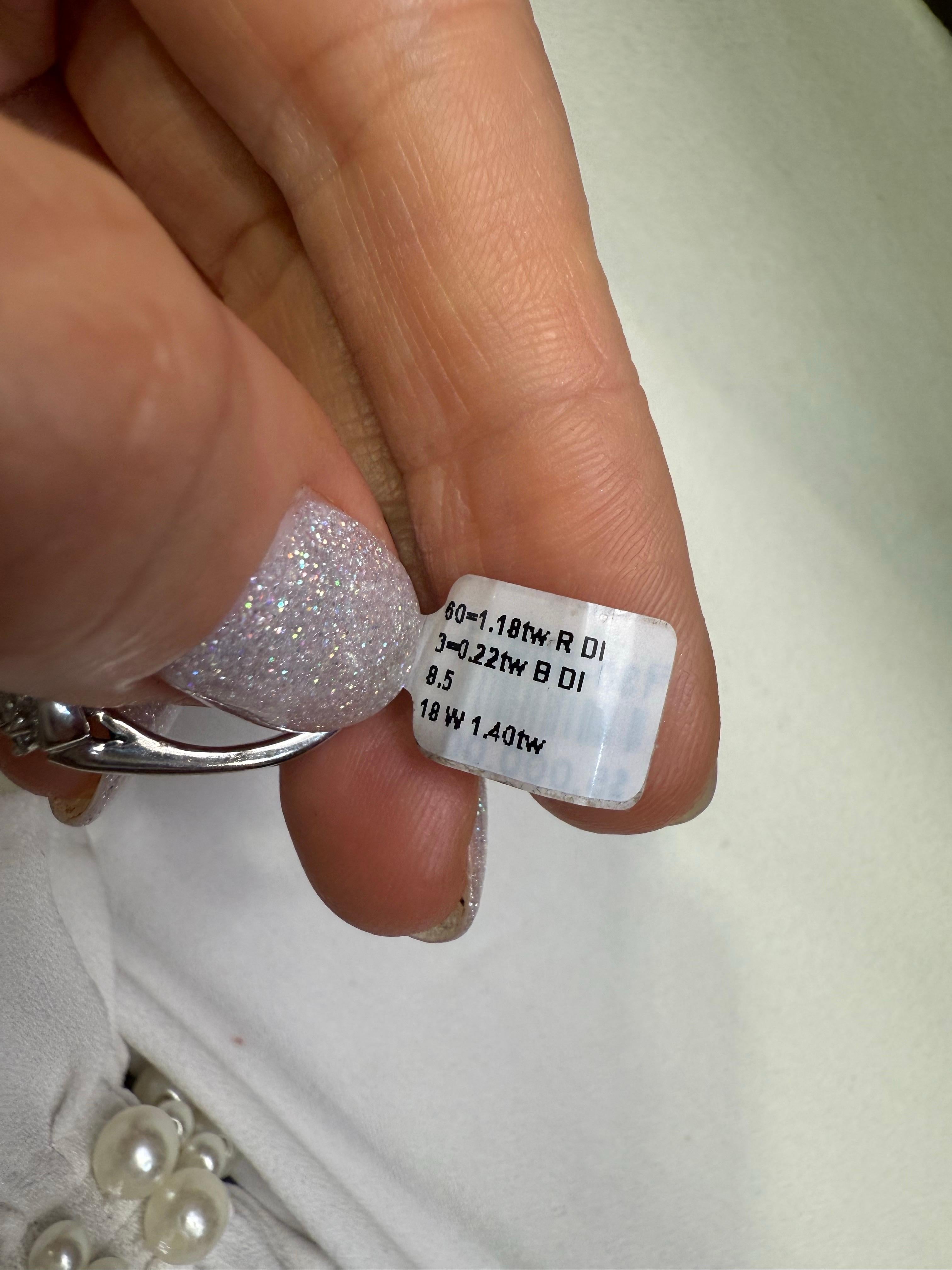 Anillo de cóctel de diamantes 18KT oro 1,40ct VS diamantes en Nuevo estado para la venta en Boca Raton, FL