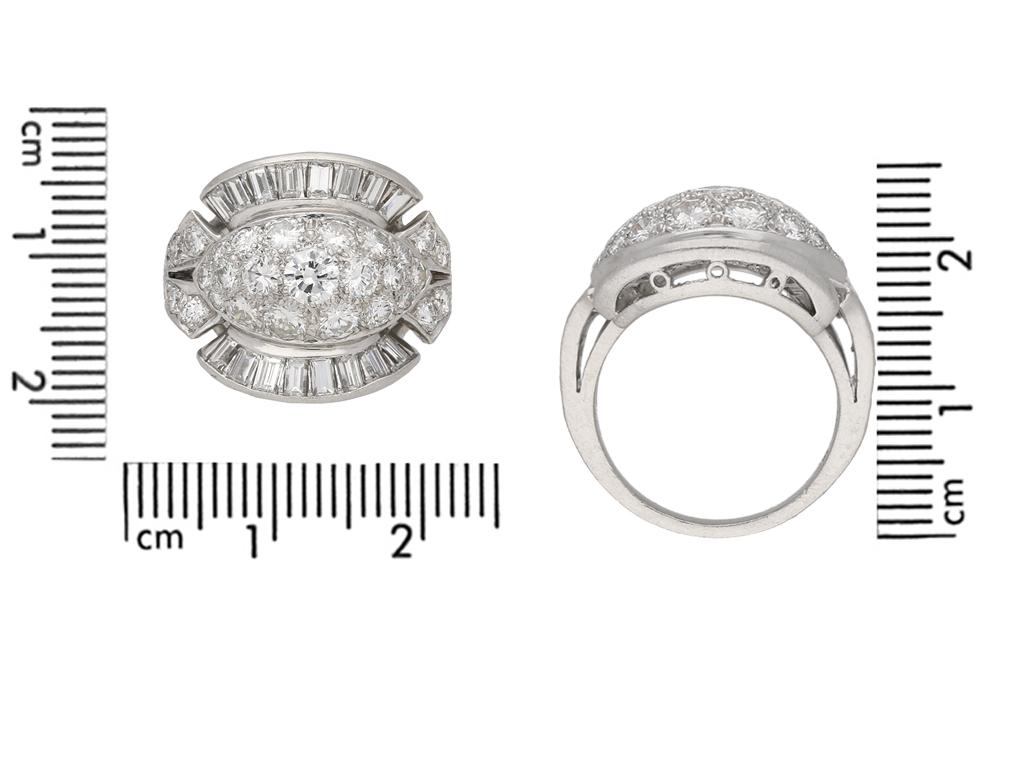 Diamond Cocktail Ring, American, circa 1950 In Good Condition For Sale In London, GB