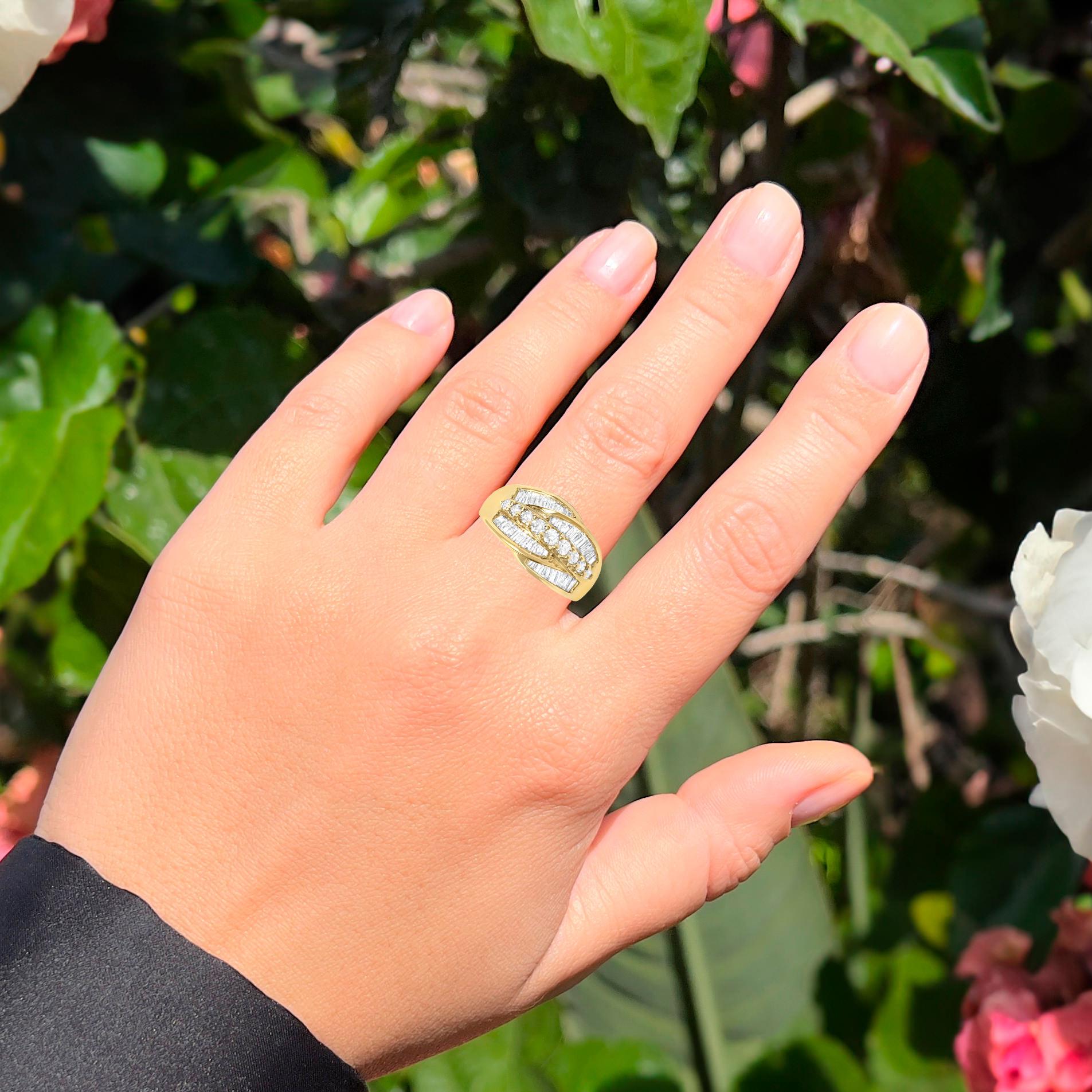 It comes with the Gemological Appraisal by GIA GG/AJP
All diamonds are natural, not treated
49 Diamonds = 1.02 Carats
Metal: 14K Yellow Gold
Ring Size: 7* US
*It can be resized complimentary