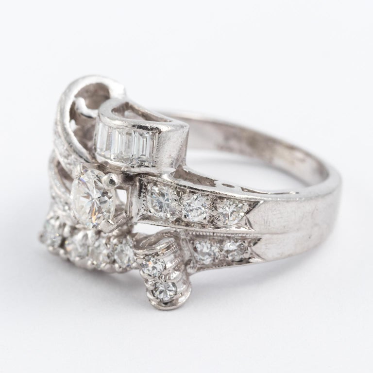 Diamond Cocktail Ring, circa 1940 For Sale at 1stDibs