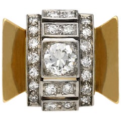 Vintage Diamond Cocktail Ring, circa 1940