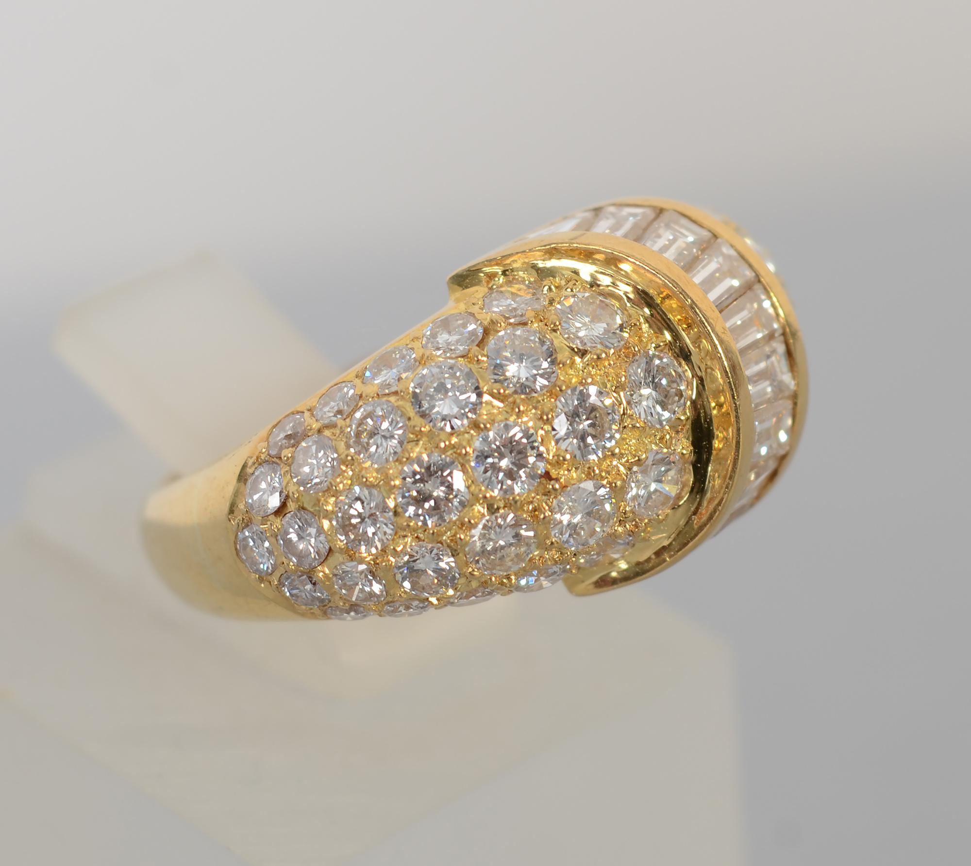 Modern Diamond Cocktail Ring For Sale
