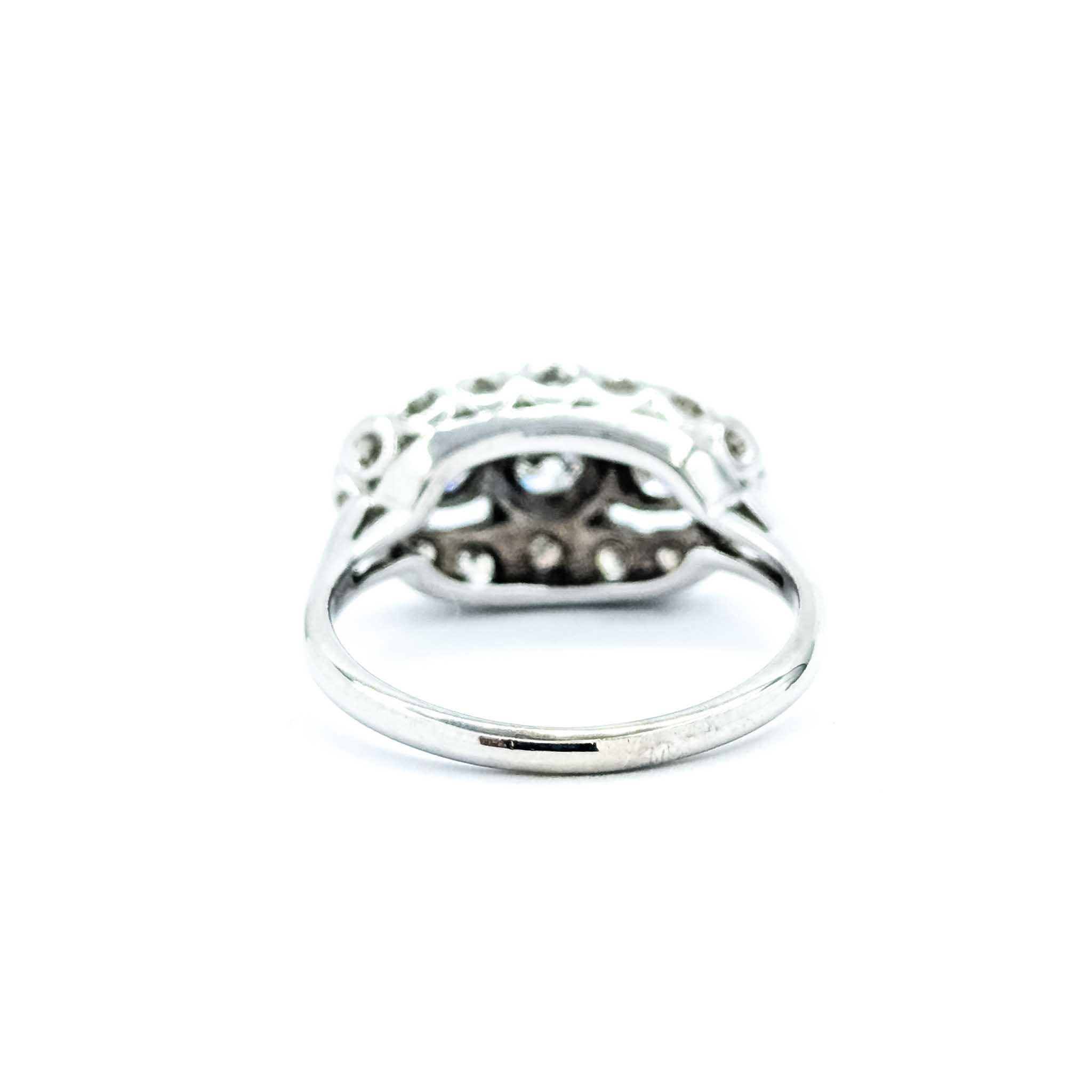 Diamant-Cocktailring aus 14k Weißgold im Angebot 2