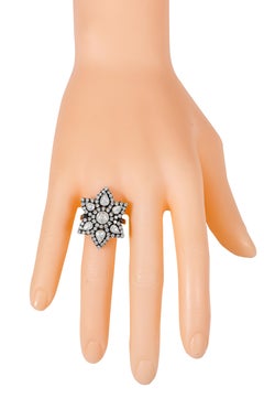 Diamond Cocktail Ring in Art-Deco Style