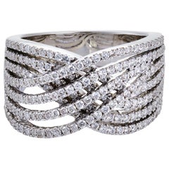 Diamond Cocktail Ring Set in 18 Karat White Gold 
VS/G Quality Diamonds
