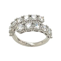 Diamond Coil Dress Ring, Set With 2.80ct G/VS1 Round Diamonds Set In Platinum