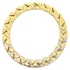 Diamond Collar Necklace 18K Yellow Gold