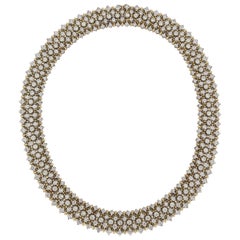 Diamond Collar Necklace in Two-Tone Gold