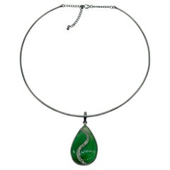 Diamond collarbone Necklace Silver Zoe choker Diamond onyx Diamond Bib Necklace