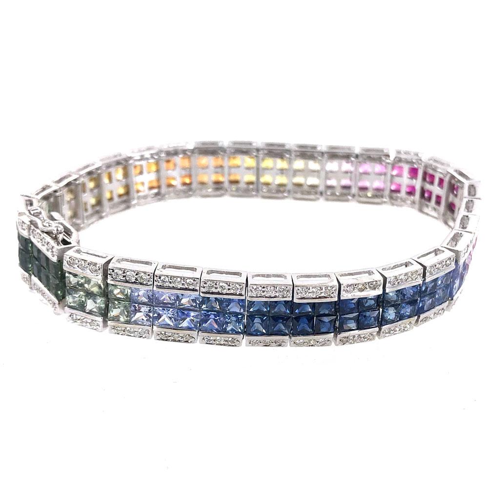 rainbow diamond bracelet