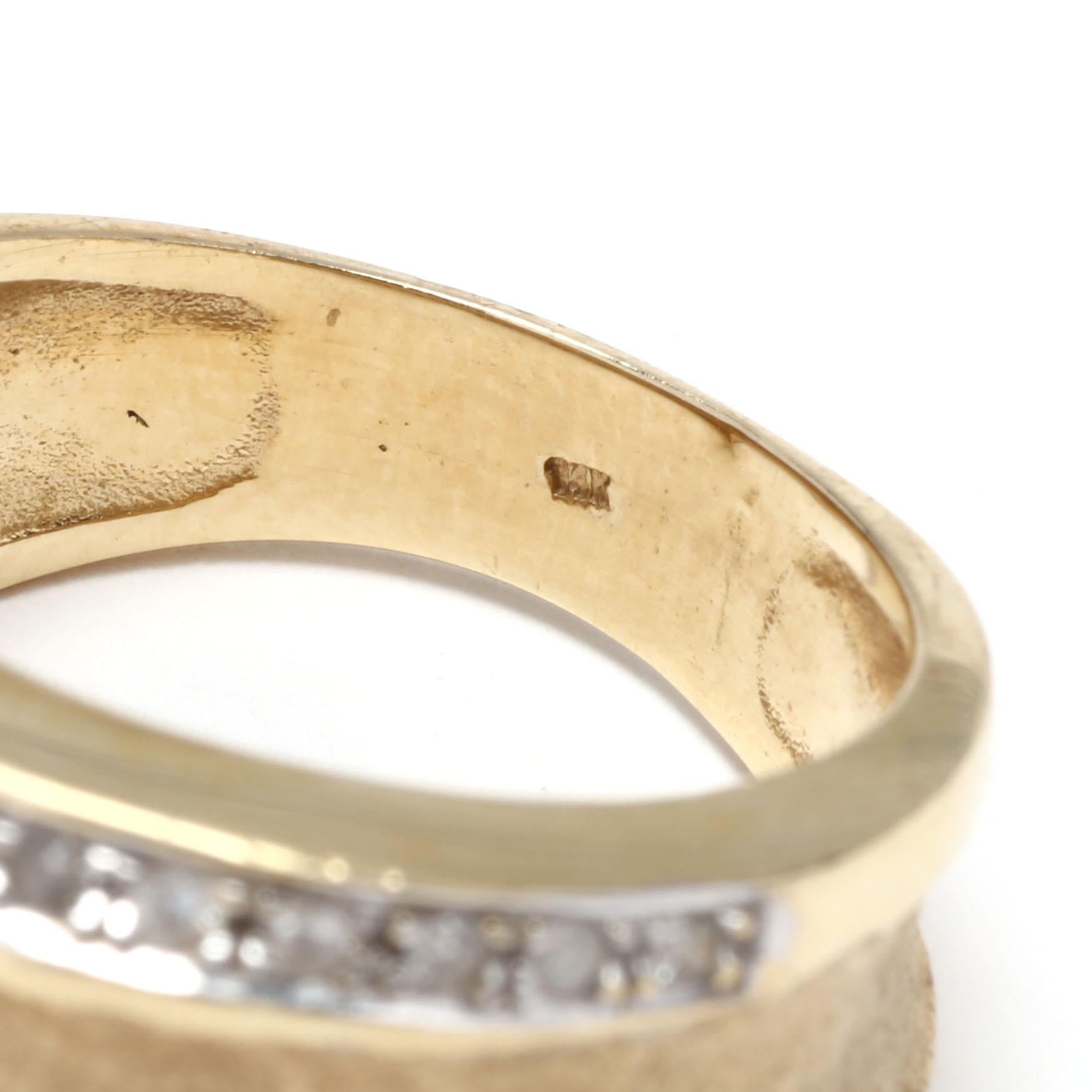 gold concave ring
