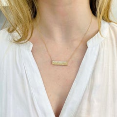 Galaxy Confetti Diamond Bar Necklace 27x6.5mm CUSTOM ORDER 4-5 WEEKS