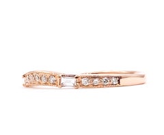 Alliance « Diamond Contour » en or rose 14 carats