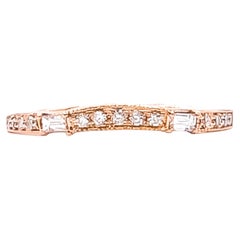 Alliance « Diamond Contour » en or rose 14 carats