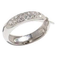 Diamond Creoles in 14 Karat White Gold, Germany, circa 1980