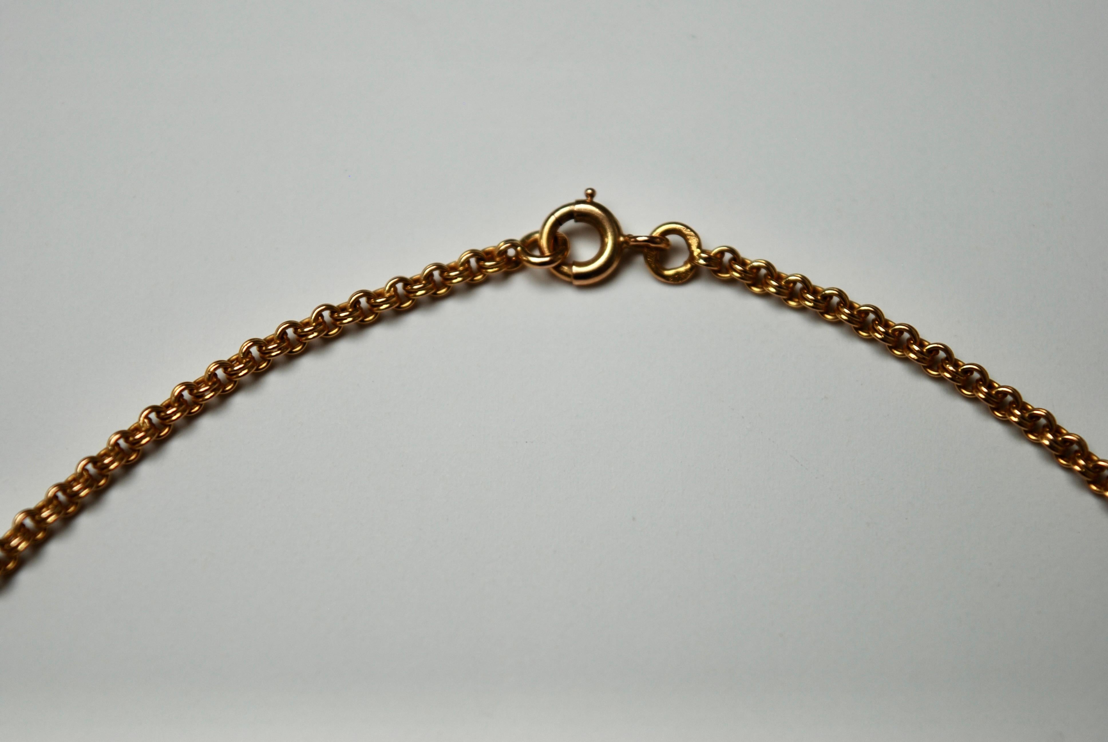Women's or Men's Diamond Crescent necklace For Sale