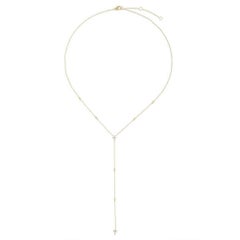 Collier Elegance en or jaune 14K (ou 18k sur demande) avec croix en diamant