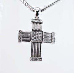 Diamond Cross Necklace Cross Pendant 18K Gold by Di Modolo