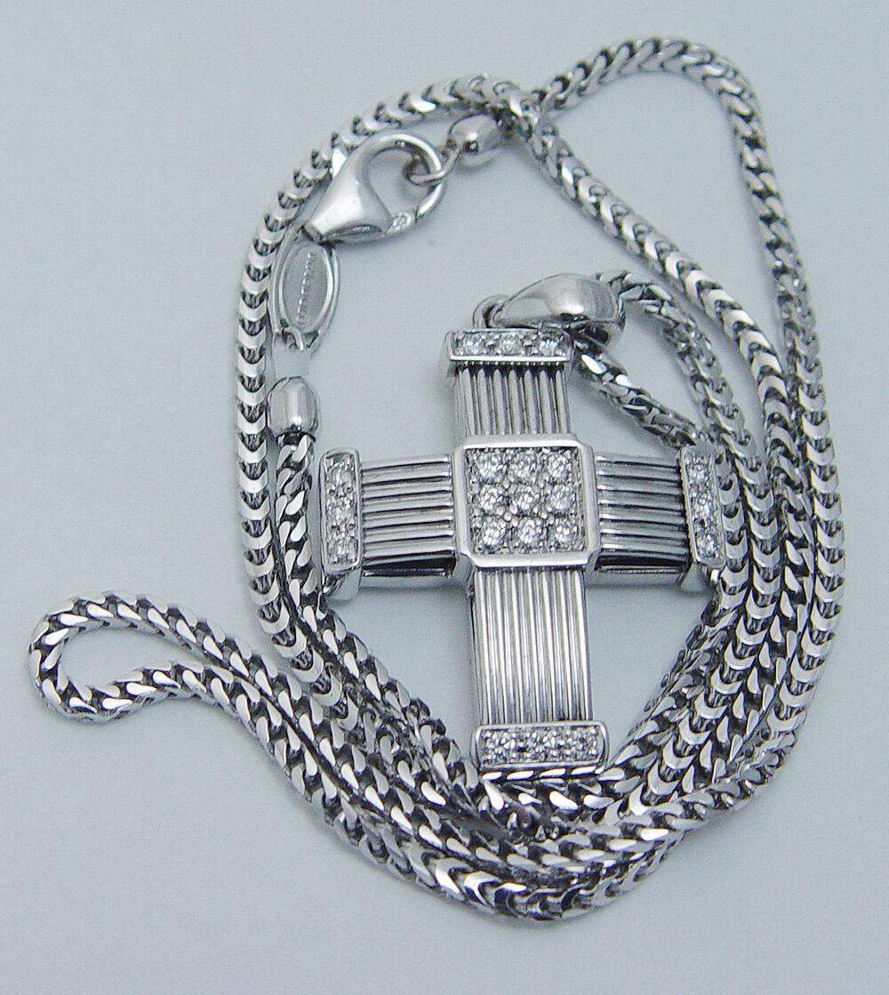 Women's Diamond Cross Necklace Cross Pendant 18K Gold by Di Modolo For Sale