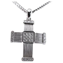 Diamond Cross Necklace Cross Pendant 18K Gold by Di Modolo