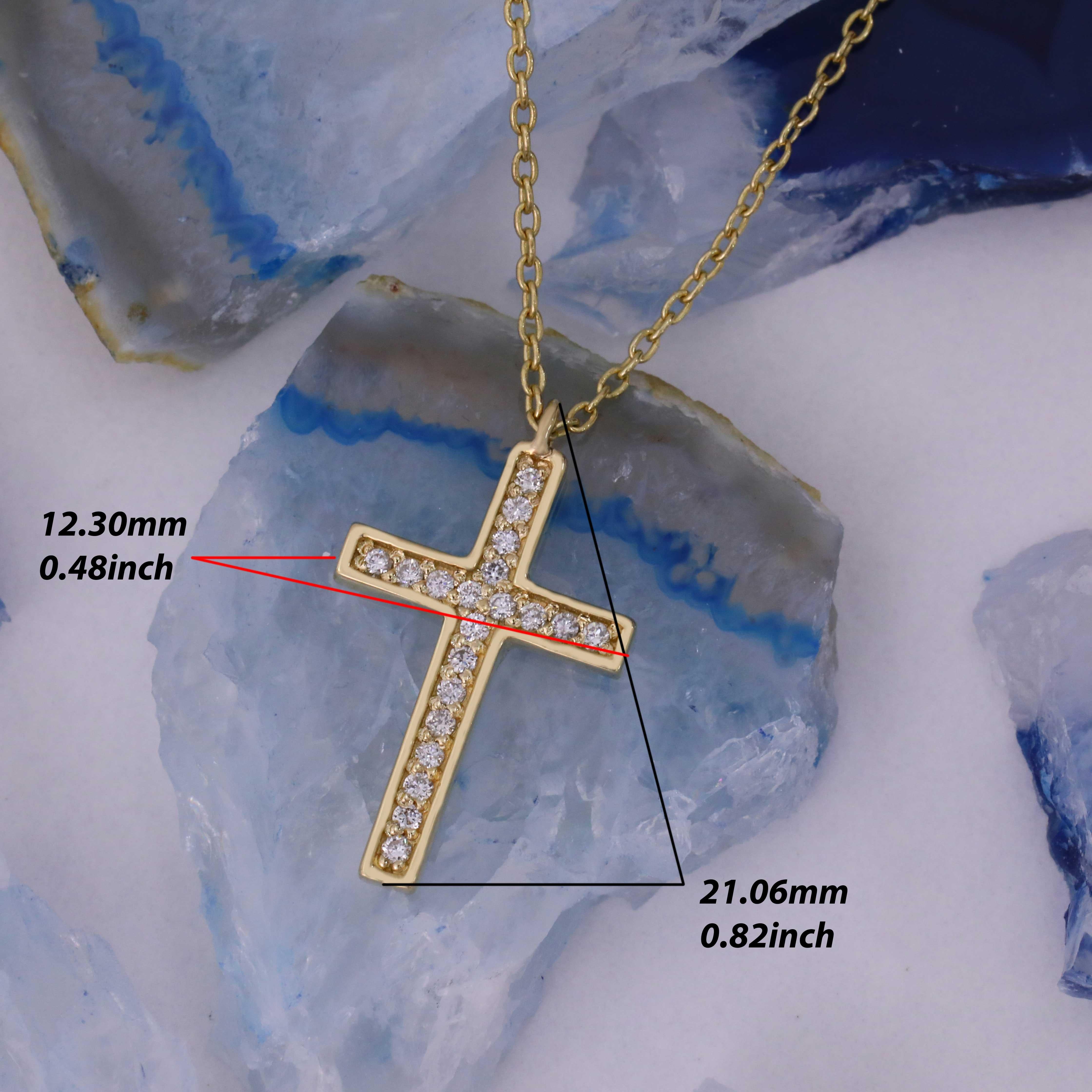 Collana con croce di diamanti In condizioni Nuovo in vendita a Fatih, 34