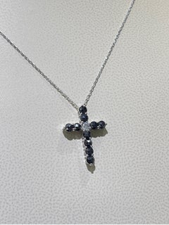 Diamond Cross Necklace In 18k White Gold