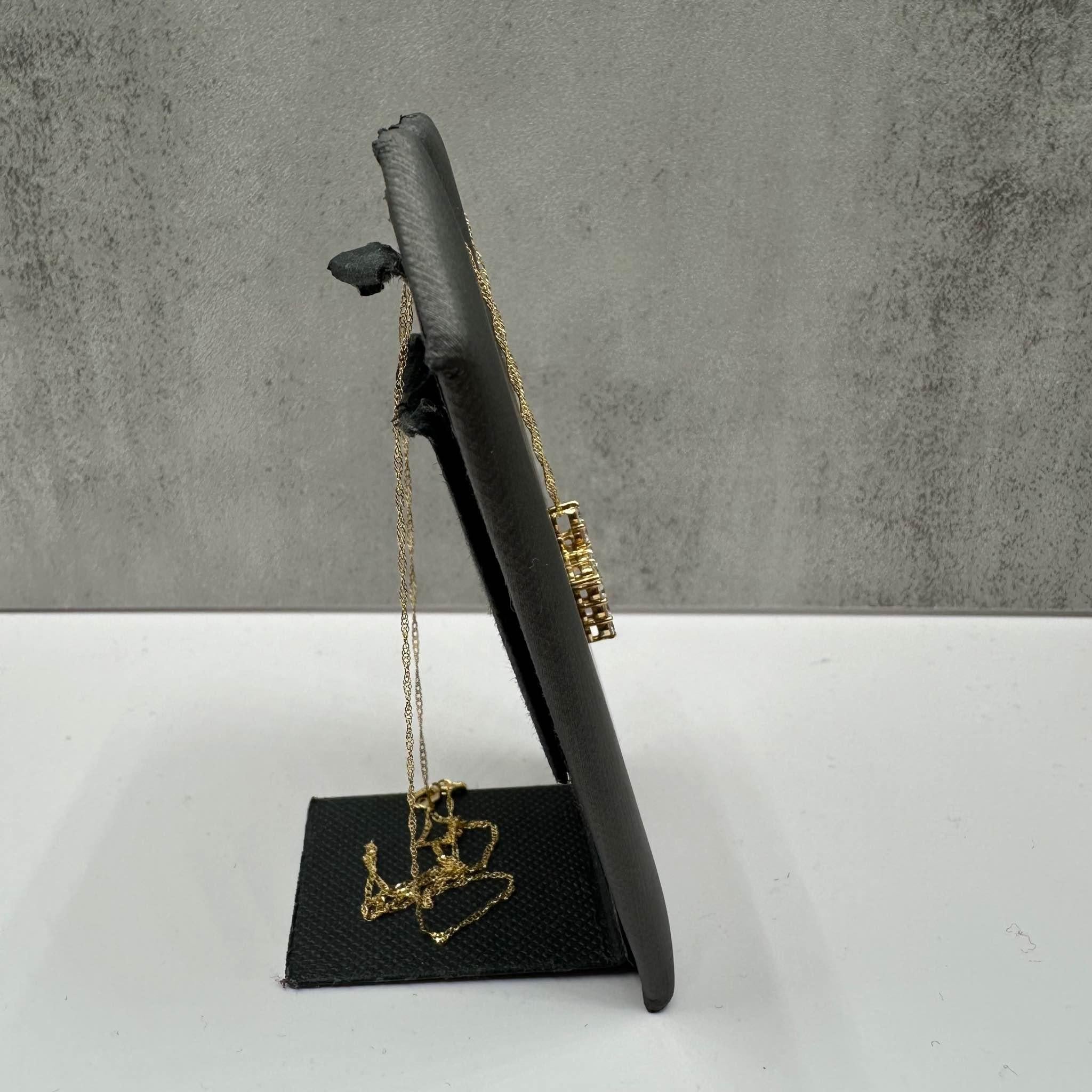 Diamant-Kreuz-Halskette aus 18 Karat Gelbgold - 0,55 Karat GH SI2-I1 Diamanten, 18