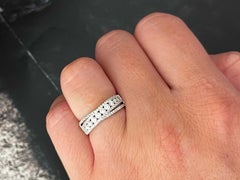 Diamond Cross Over Ring in 18k White Gold