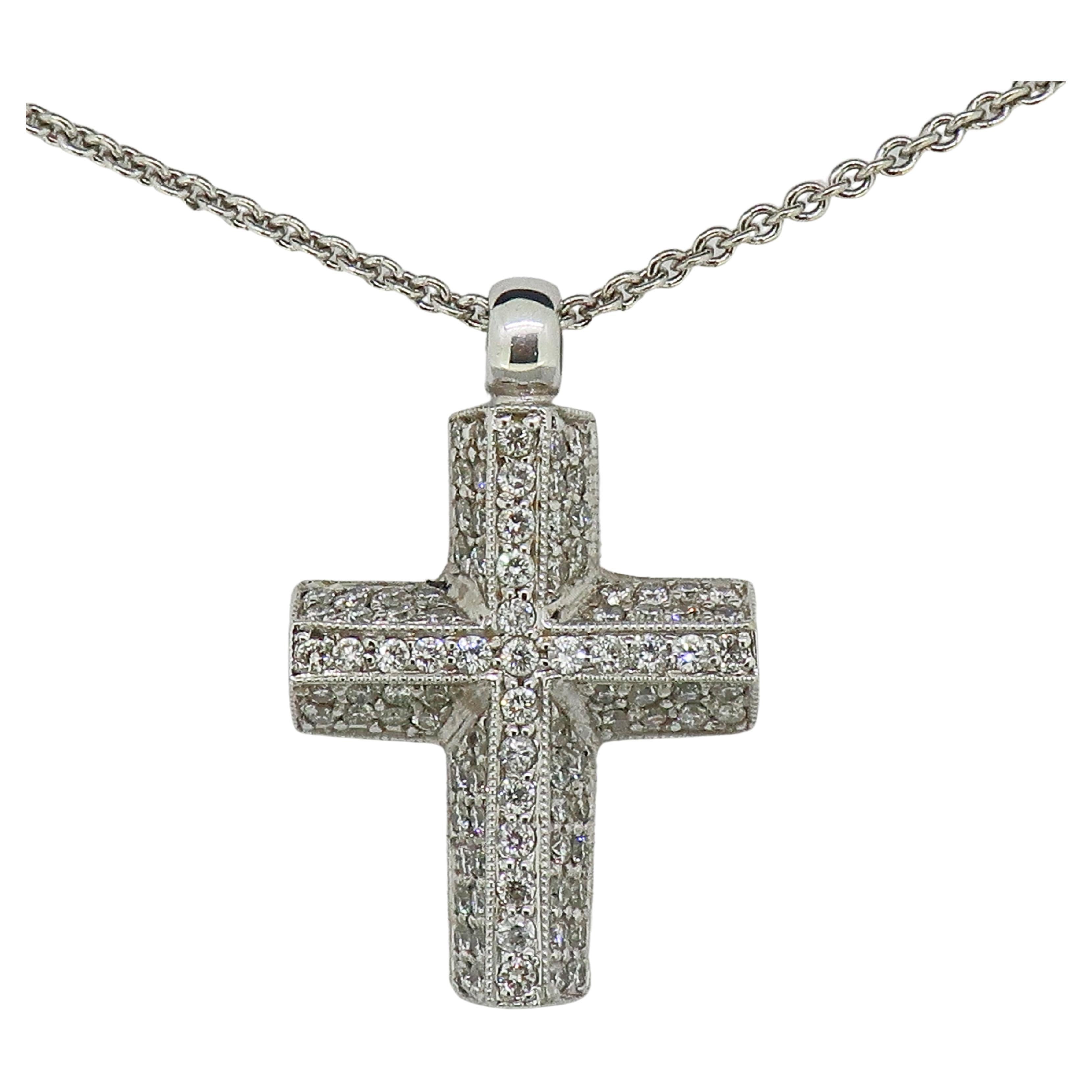 Large Diamond Gold Cross Pendant For Sale at 1stDibs large diamond