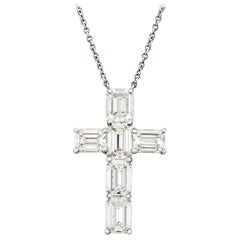 Diamond Cross Pendant, 3.07 Carat