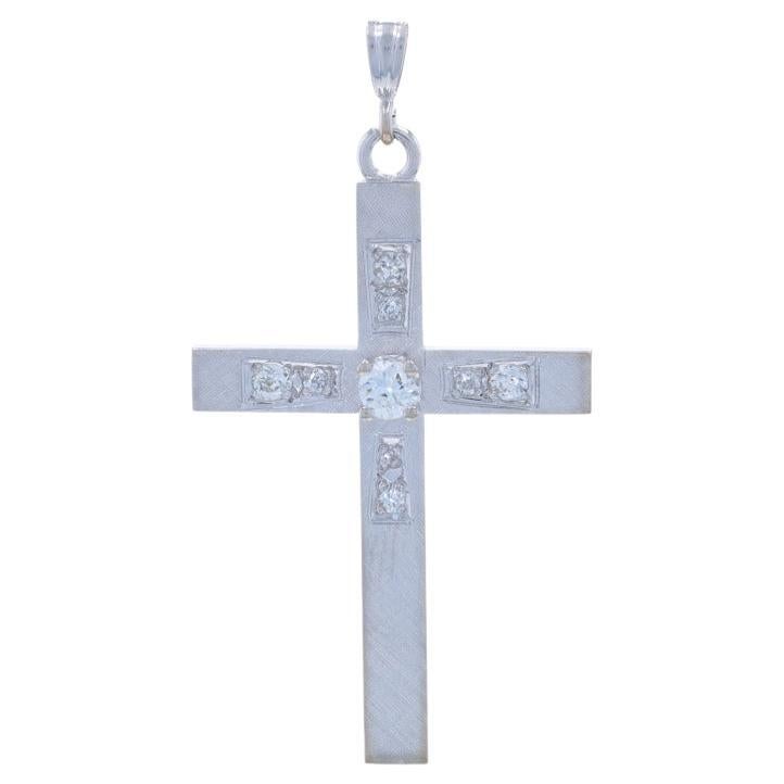 Diamant-Kreuz-Anhänger - Europäischer .24ctw Glaube im Angebot