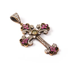 Important Diamond Cross Pendant
