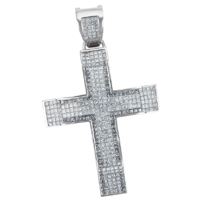 1286-M Diamond Cross Pendant