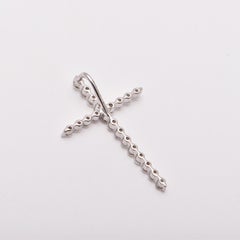 Diamond Cross Pendant in 18 Carat White Gold