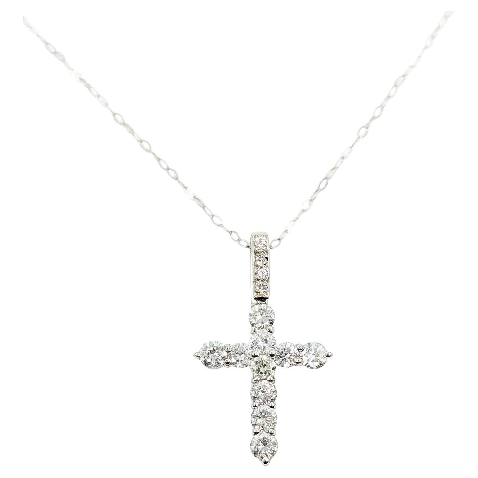 Diamond Cross Pendant in Platinum