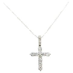 Diamond Cross Pendant in Platinum