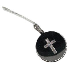 Antique Diamond cross pendant modern 14KT gold