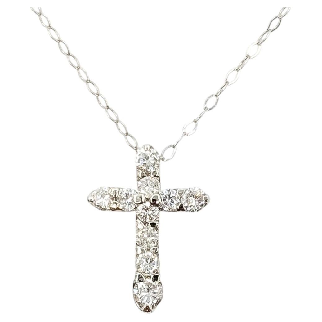 Colgante Cruz de Diamantes en Platino