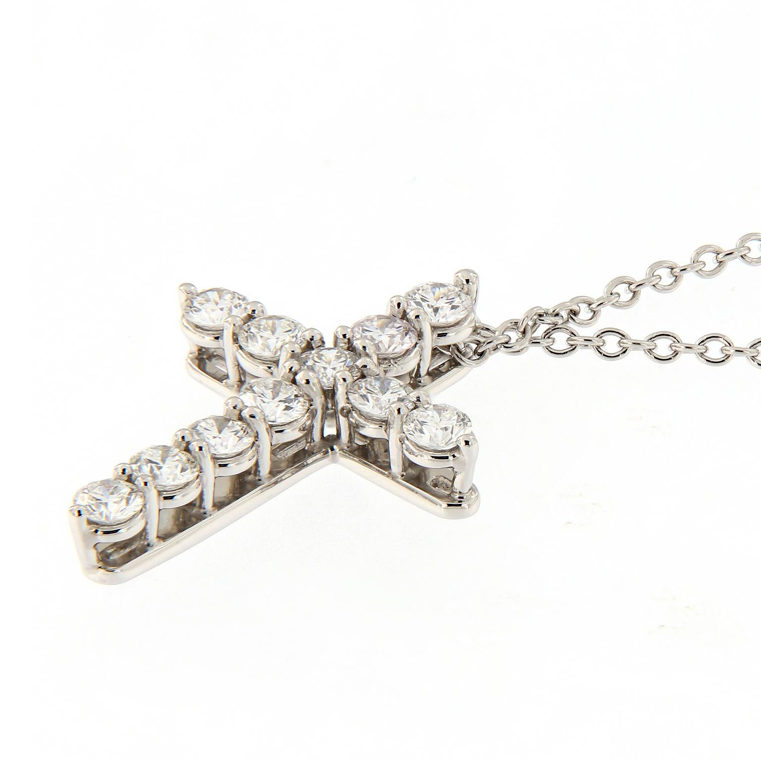platinum necklace cross