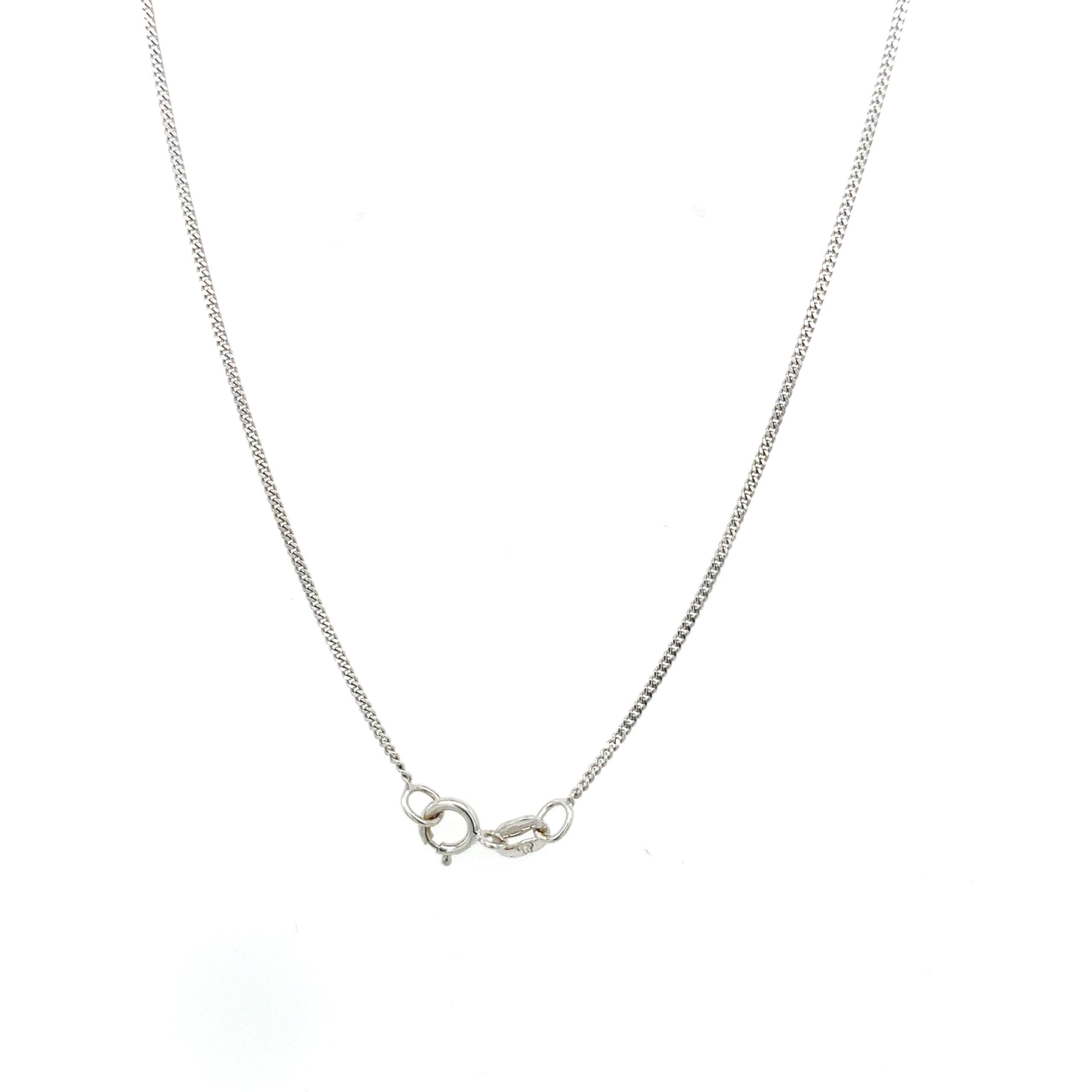 Round Cut Diamond Cross Set with 10 Round Diamonds 0.20ct on Chain in 18ct White Gold