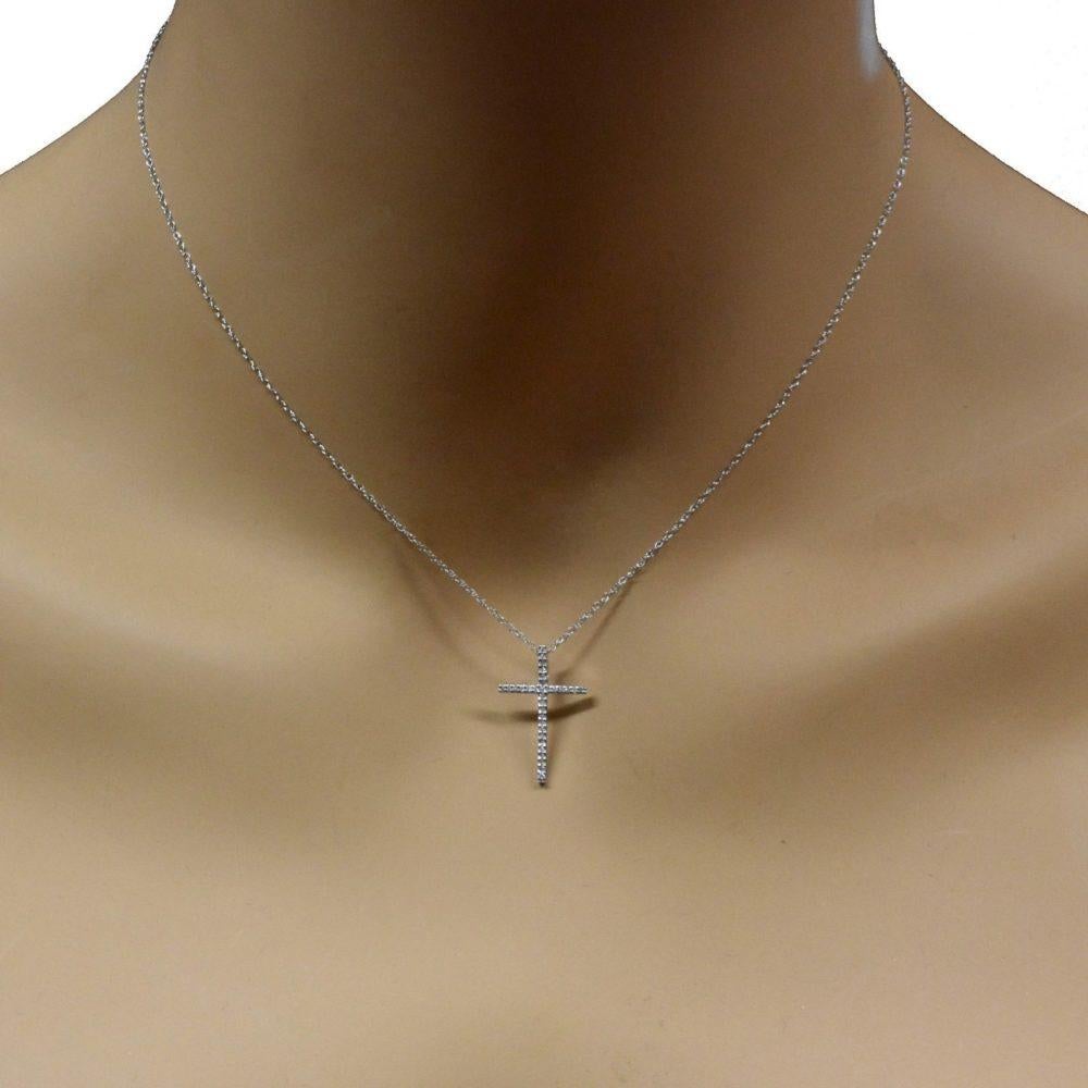 fake diamond cross necklace