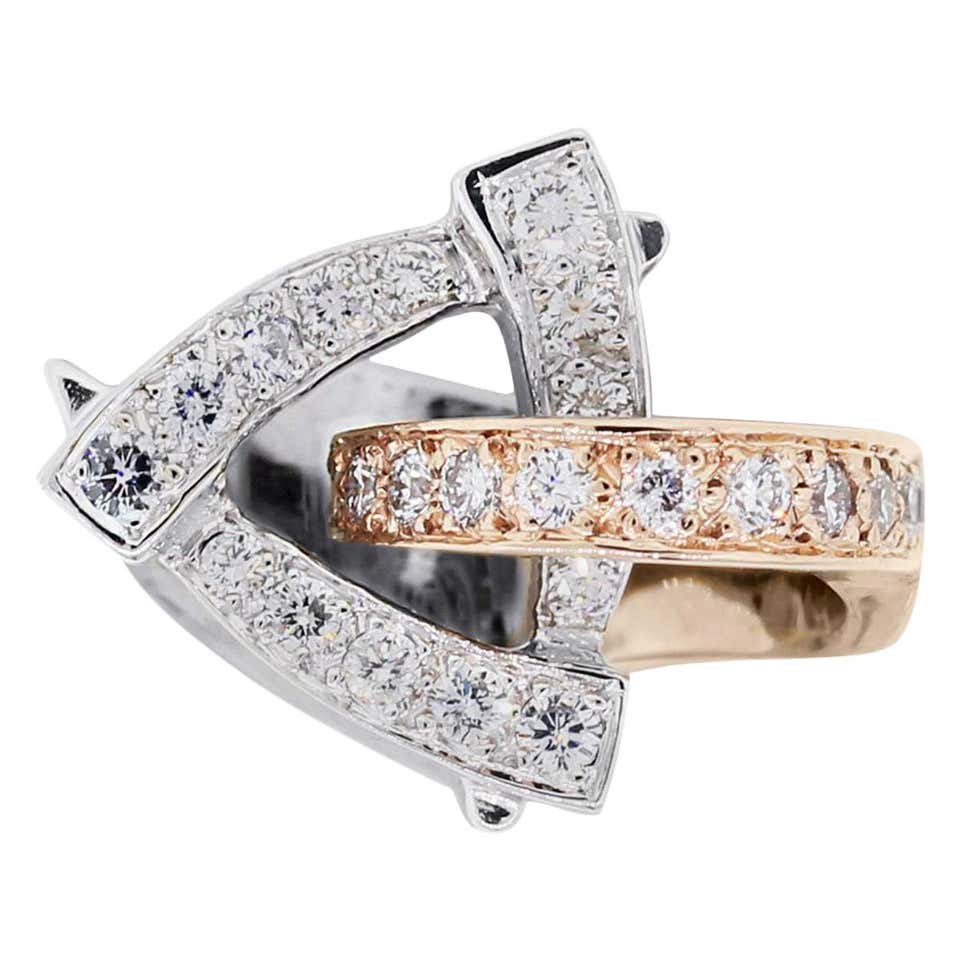 Double Sapphire Crossover Ring at 1stDibs