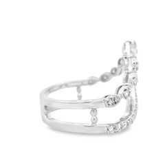 Diamond Crown Fashion Ring 0.50 Carats in 14K White Gold
