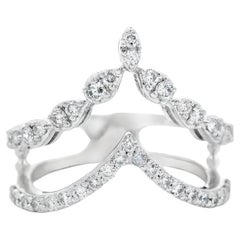 Diamond Crown Fashion Ring, 0.50 Carats in 14K White Gold