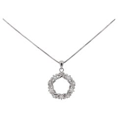 Diamond Crown of Thorns Platinum Pendant Necklace