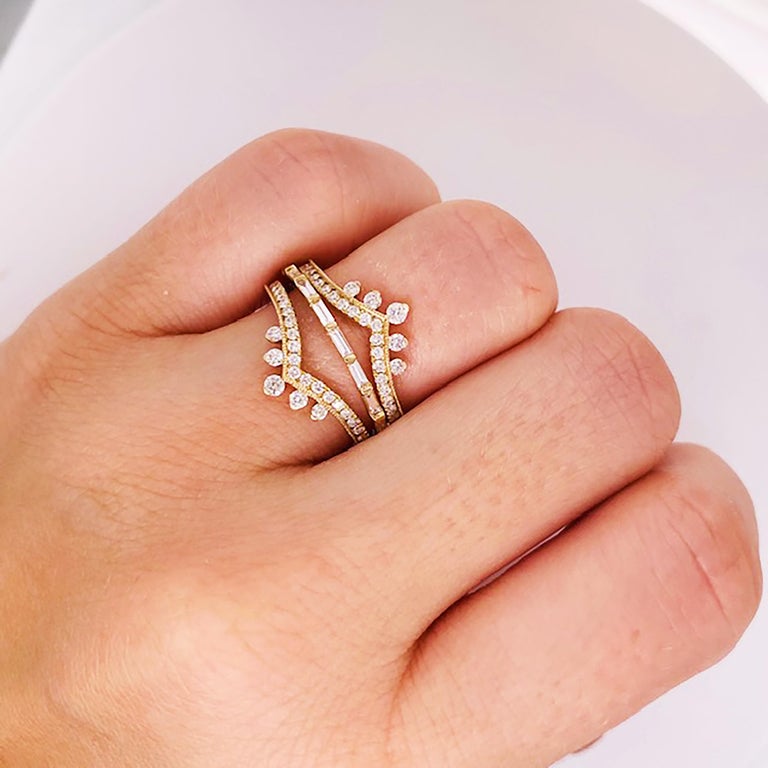 Customizable Diamond Crown Ring Enhancer 14K Gold .55 Carat Diamond